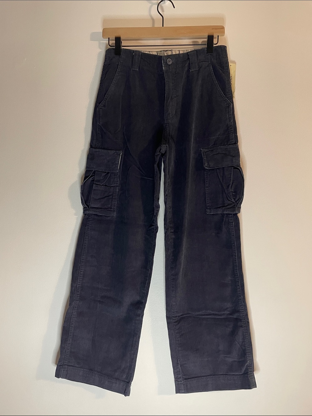 Cherokee Corduroy Cargo Pants Sepia Blue 100% Cotton Youth Boys 14
